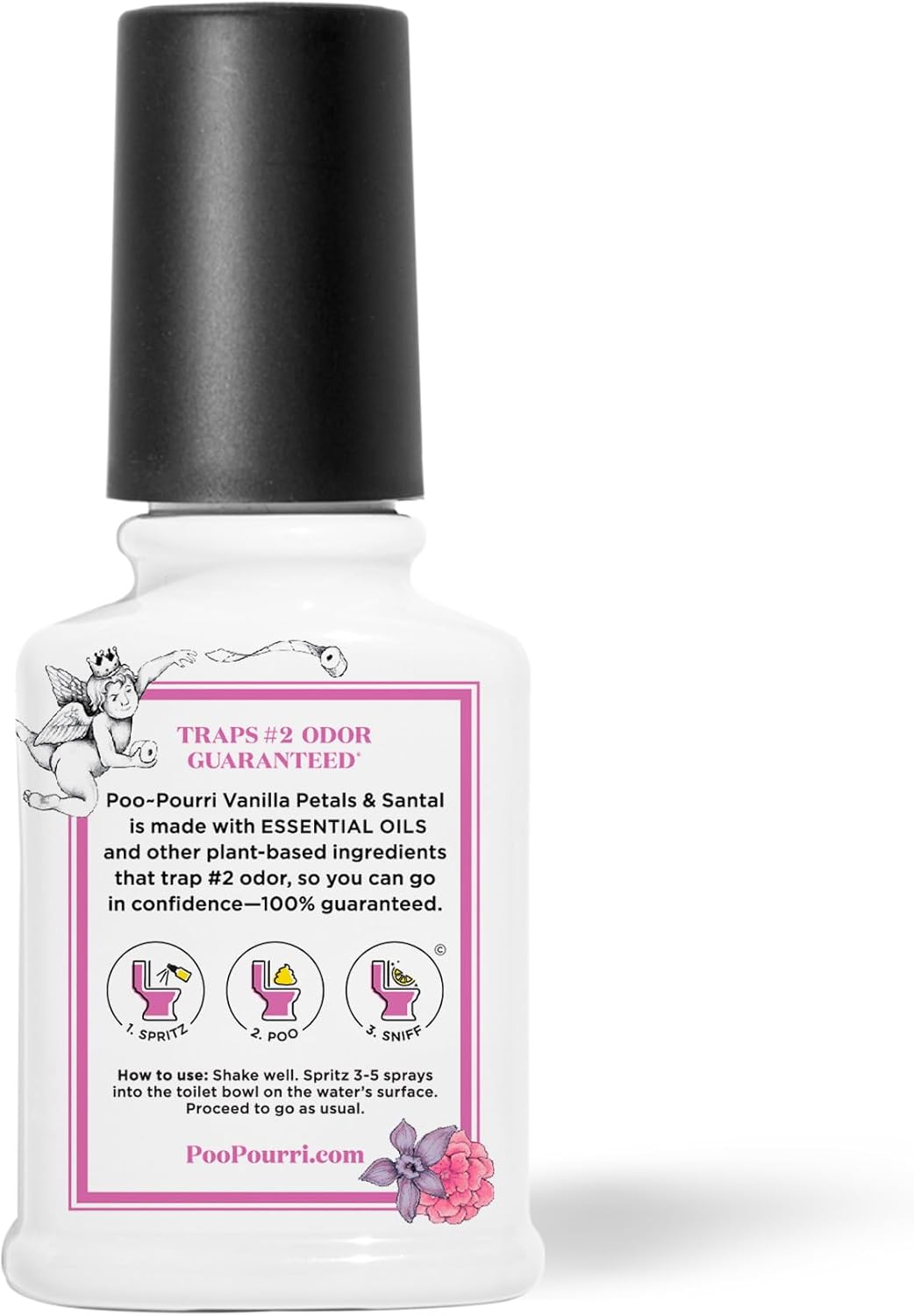 Poo-Pourri Before-You-Go Toilet Spray - Vanilla Petals & Santal, 2 Fl Oz | Odor Eliminator