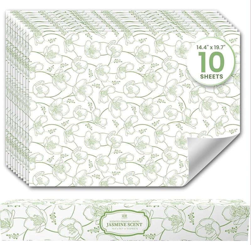 Linda's Essentials Scented Drawer Liners - Lavender, Jasmine & Linen, 30 Large Sheets