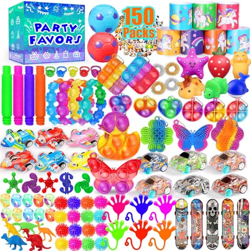 PHIMOTA 150-Pack Fidget Toys Bulk & Party Favors for Kids