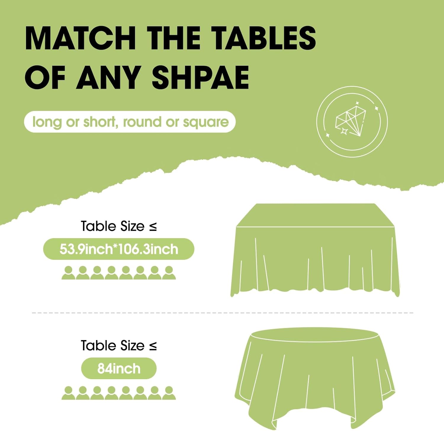 Pureegg Disposable Table Cloths - 8 Pack Red & White Gingham, 54 x 108 Inch, Leakproof & Sturdy