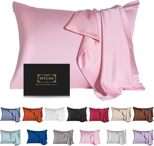 Mulberry Silk Pillowcase - Toddler Size Kids Silk Pillow Cover | Soft, Breathable, Allergen-Proof - Pink