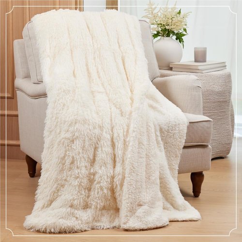 Connecticut Home Co Throw Blanket - Soft & Fluffy Cozy Decor | 70x60 Dusty Rose Sherpa for Bed & Couch