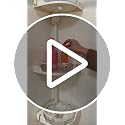 360° Rotating Corner Shower Caddy Tension Pole Organizer Black 4-Tier