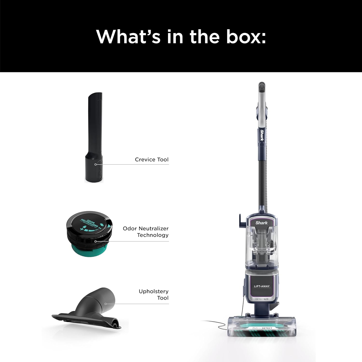 Shark Detect Pro Speed Lift-Away Vacuum - Bagless, DuoClean, Anti-Allergen, Odor Neutralizer | Model LA742