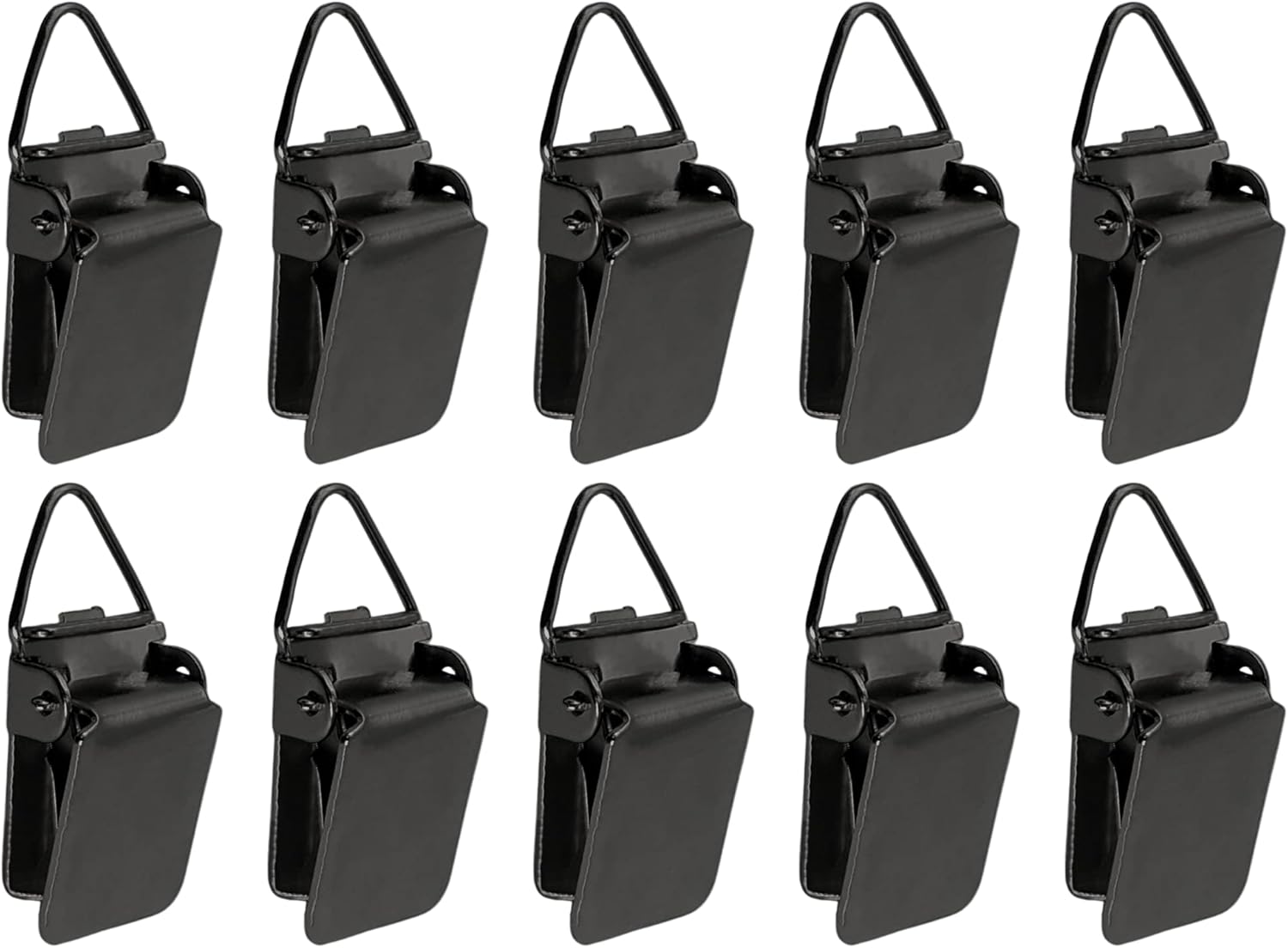 Wise Linkers Hanging Clips - Pack of 10 Medium Power Triangle Clips for Tapestry, Rugs & Paintings | Black