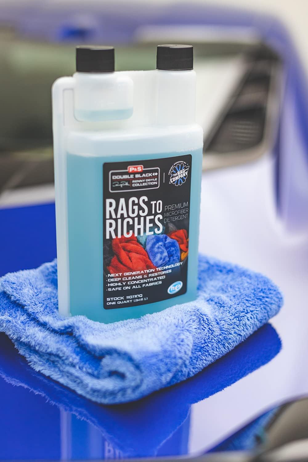 P & S Professional Detail Products - Rags to Riches Microfiber Detergent - Deep Cleans & Restores, Safe on All Fabrics, 1 Gallon
