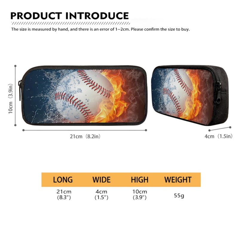 Suobstales Baseball Flame School Backpack for Kids Boys Gifts School Bag Set with Lunch Box Pencil Case,Cool Bookbag Teen Student Back Packs Satchel Travel Daypack Bagpack