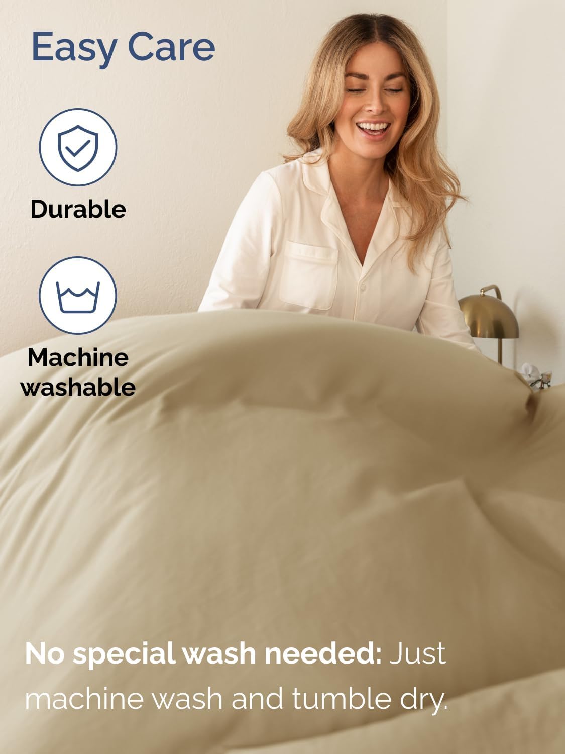 Skiennix Extra Deep King Sheet Set - 6-Piece Breathable Cooling Bedding - Soft, Wrinkle-Free Beige