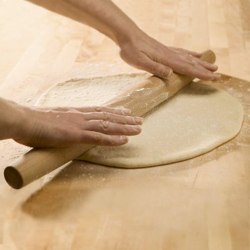 French Rolling Pin - 17-Inch Wooden Roll Pin for Fondant, Pie Crust & Pastry - Tapered Design