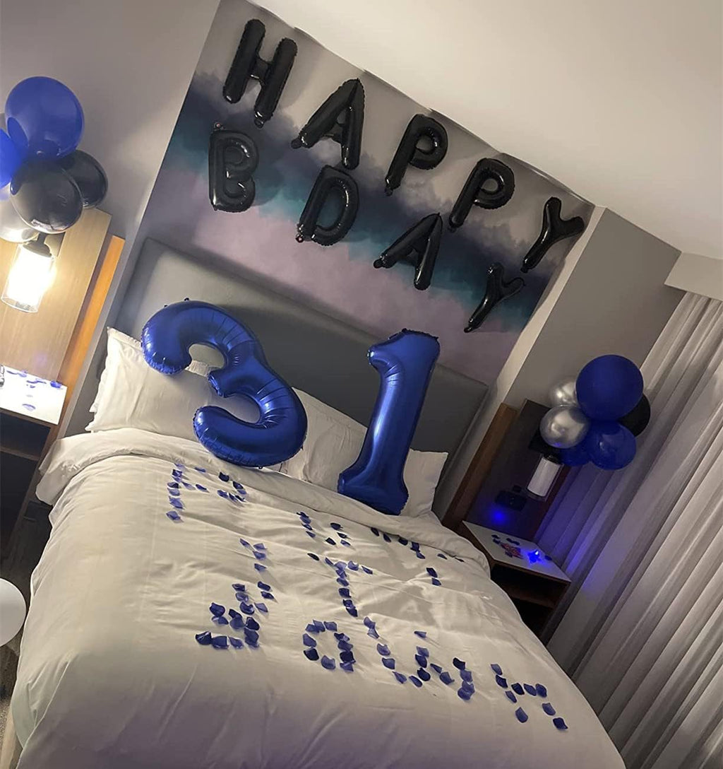 Number 3 Balloons - 40 Inch Navy Blue Birthday Balloon for Three-Year-Old Celebrations