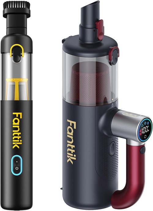 Fanttik Slim V8 APEX Car Vacuum - Cordless Handheld Design for Easy Cleaning | Black Finish