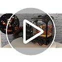Christmas Musical Snow Globe Train Lantern - Lighted Swirling Glitter Santa