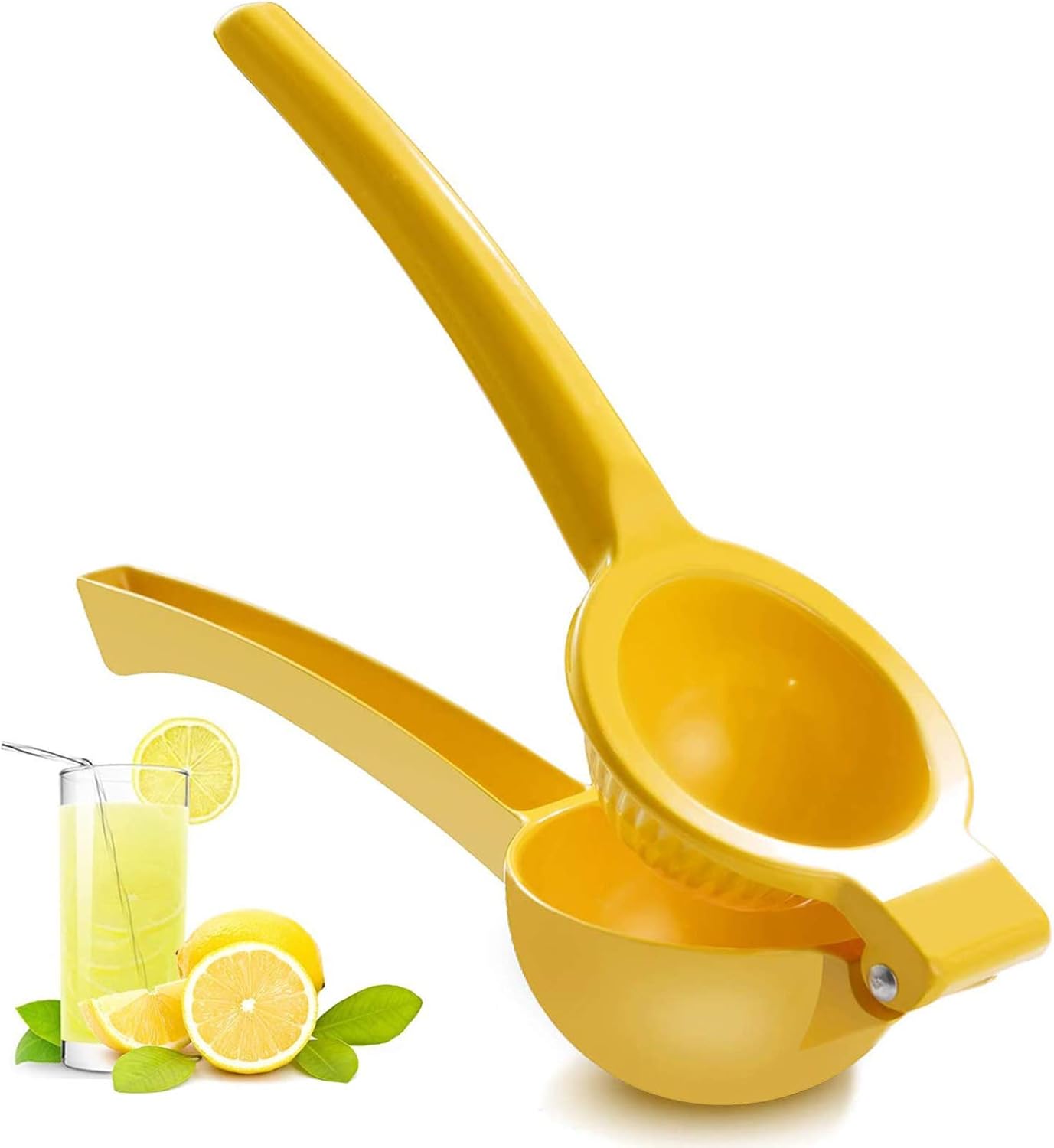 Skiennix Manual Citrus Juicer - Professional Lemon & Lime Squeezer Kitchen Tool | Yellow Finish