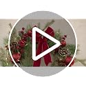 20-Inch Pre-Lit Christmas Wreath with LED Fairy Lights & Red Ornaments
