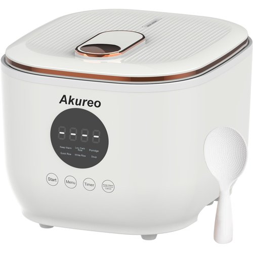 3L Healthy Low Carb Rice Cooker, Low Sugar Digital Steamer,Porridge,Soup,Quick Rice,White Rice,Stainless Steel Filter Basket，5 Cooking Functions,24H Timer & Auto Keep Warm