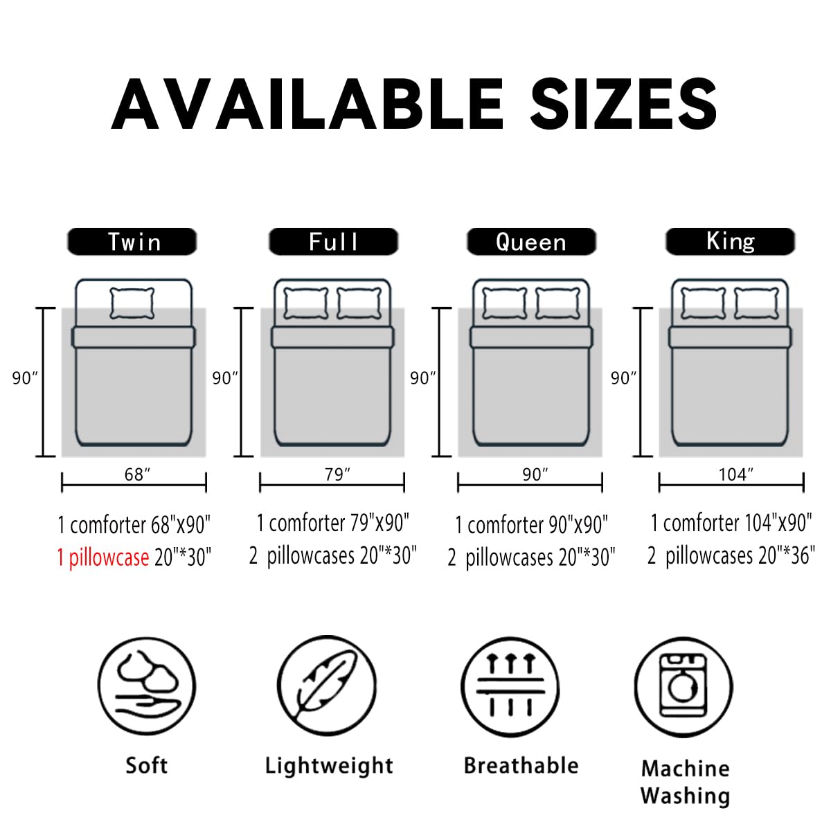 Feelyou Bowknot Bedding Set Twin Size Kids Cute Kawaii Comforter Cover for Boys Girls Teens White Pink Duvet Cover Breathable Soft Lightweight Microfiber Quilt Set