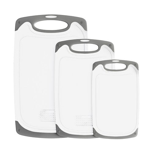 Tribal Cooking Cutting Boards - 3 Set - Warrior Strength Small to Extra Large Cutting Boards for Kitchen, Meat, Vegetables - Dishwasher Safe, Juice Groove, Non-Slip Rubber Chopping Board Set