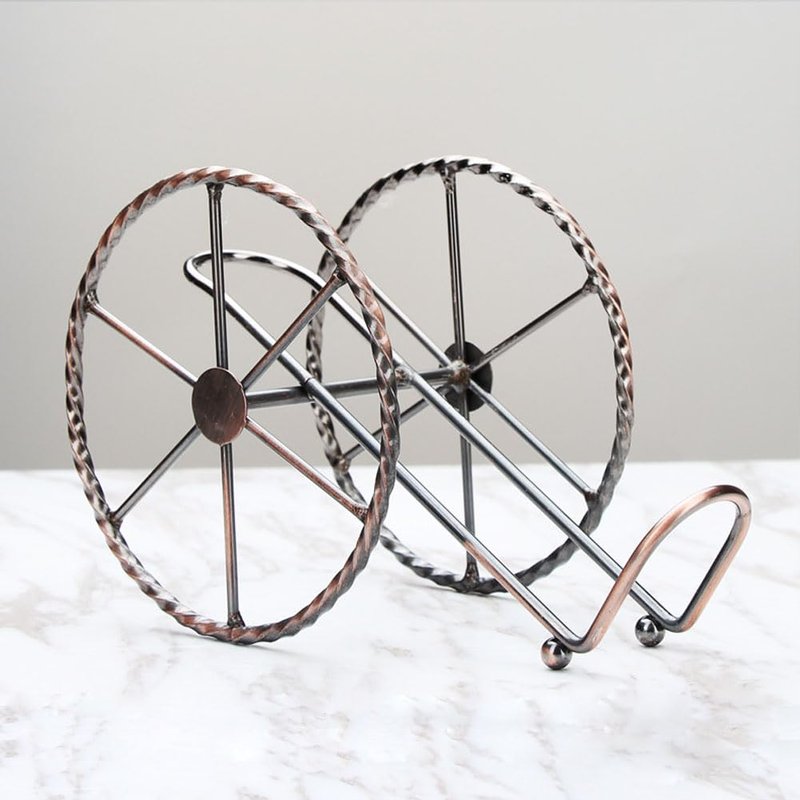 kaileyouxiangongsi Countertop Wine Rack, for Wine Storage - Red Bronze Metal Wine Rack for Living Room, Dining Room, Wine Cellar, Bar