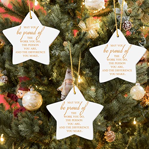 Inbagi 108 Pcs Be Proud of the Work You Do Christmas Ornaments - Coworkers Gift Set