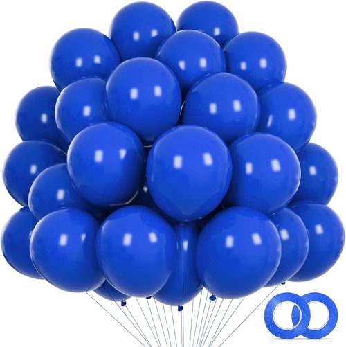 Blue Balloons | 110 Pcs Mini Thick 5-Inch Latex Party Balloons for Birthday & Baby Shower Decor