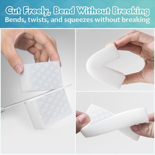 GLIMGLINT Magic Sponges - 12PK Powerful Cleaning Erasers | 2X Density Foam Pads for Multi-Surface Use