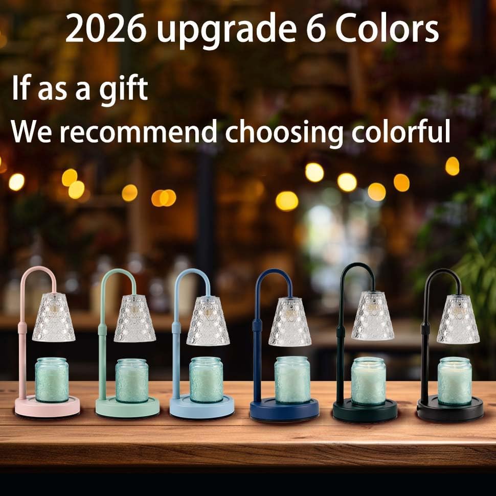 Skiennix Candle Warmer Lamp - Dimmable with Timer | Perfect Gift for Women & Home Decor, Includes 2 Bulbs