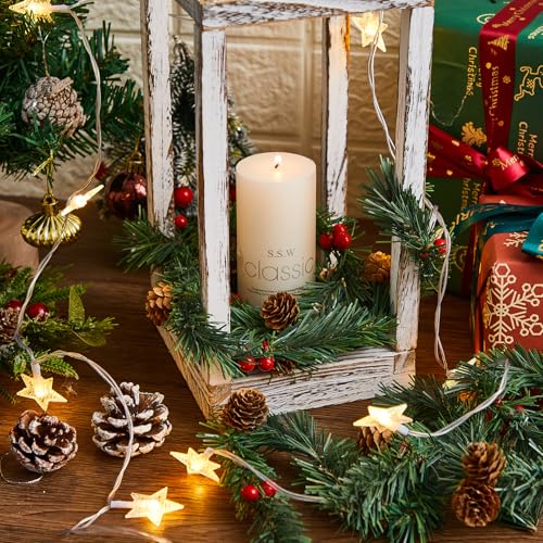 Zhengmy 30 Pcs Christmas Garland Ties with Pinecones & Red Berries, 20in – Pinecone & Red Berry Variation