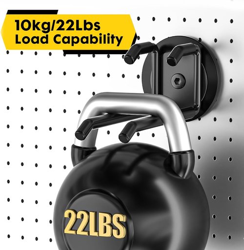 E-Blackpro Strong Magnetic Hooks - Heavy Duty 20lb Rare Earth Magnets for Garage Storage | 4 Pack