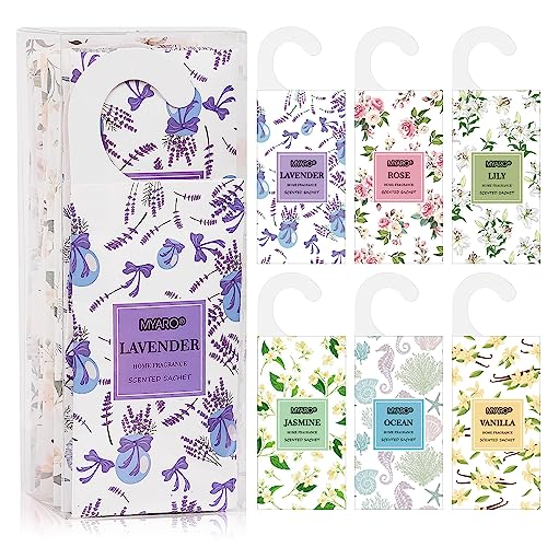 12-Pack Scented Sachets for Closets, Drawers, and Car Air Freshener
