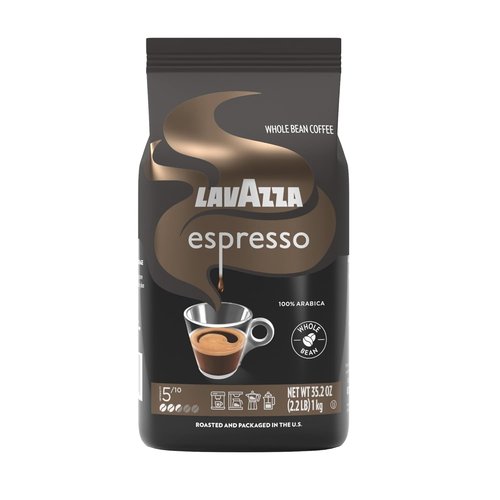 Lavazza Espresso Whole Bean Coffee - Medium Roast, 100% Arabica, 2.2 lb Bag
