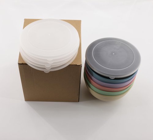 falichchch Wheat Straw Bowls with Lids BPA Free, Microwave & Dishwasher Safe (6)