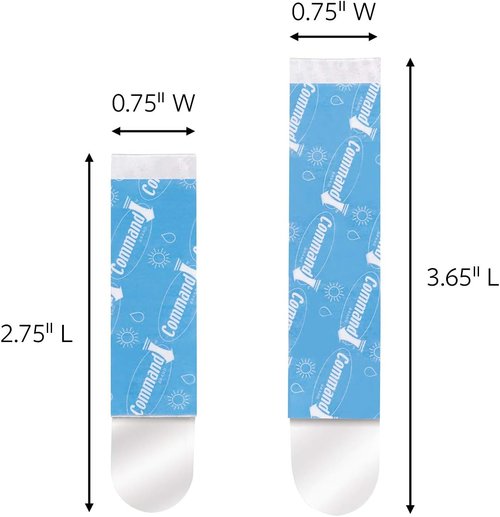 Command Outdoor Mounting Strips - 4 Medium & 2 Large Clear for Strong Adhesion