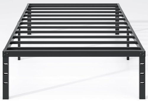 Jetonix Twin Metal Bed Frame - Heavy Duty Sturdy Foundation with Storage Space | Easy Assembly, Black, 12 Inch