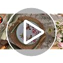 12Pcs 10" Melamine Gingerbread Christmas Plates Set - Brown Gingerbread Dishes