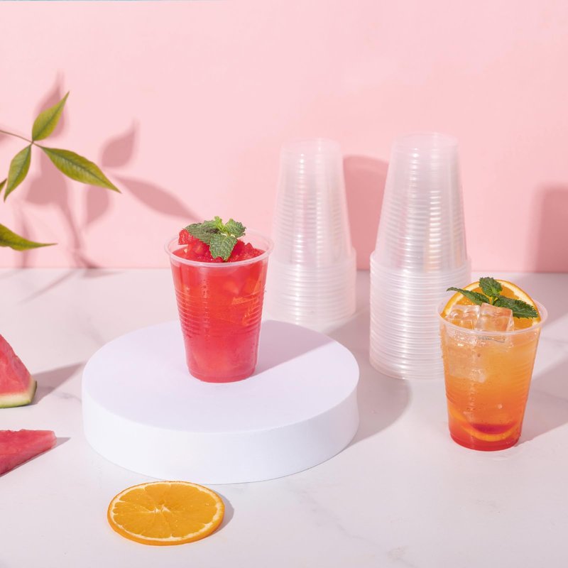 JOLLY CHEF 𝟏𝟐𝟎𝟎 𝐏𝐚𝐜𝐤 5 oz Clear Plastic Cups,5 Ounce Small Disposable Cups for Iced Coffee, Smoothie, Milkshake, Cold Drinks