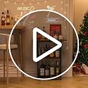 3-Tier Freestanding Wine Rack & Mini Bar Cart with Wood Tabletop