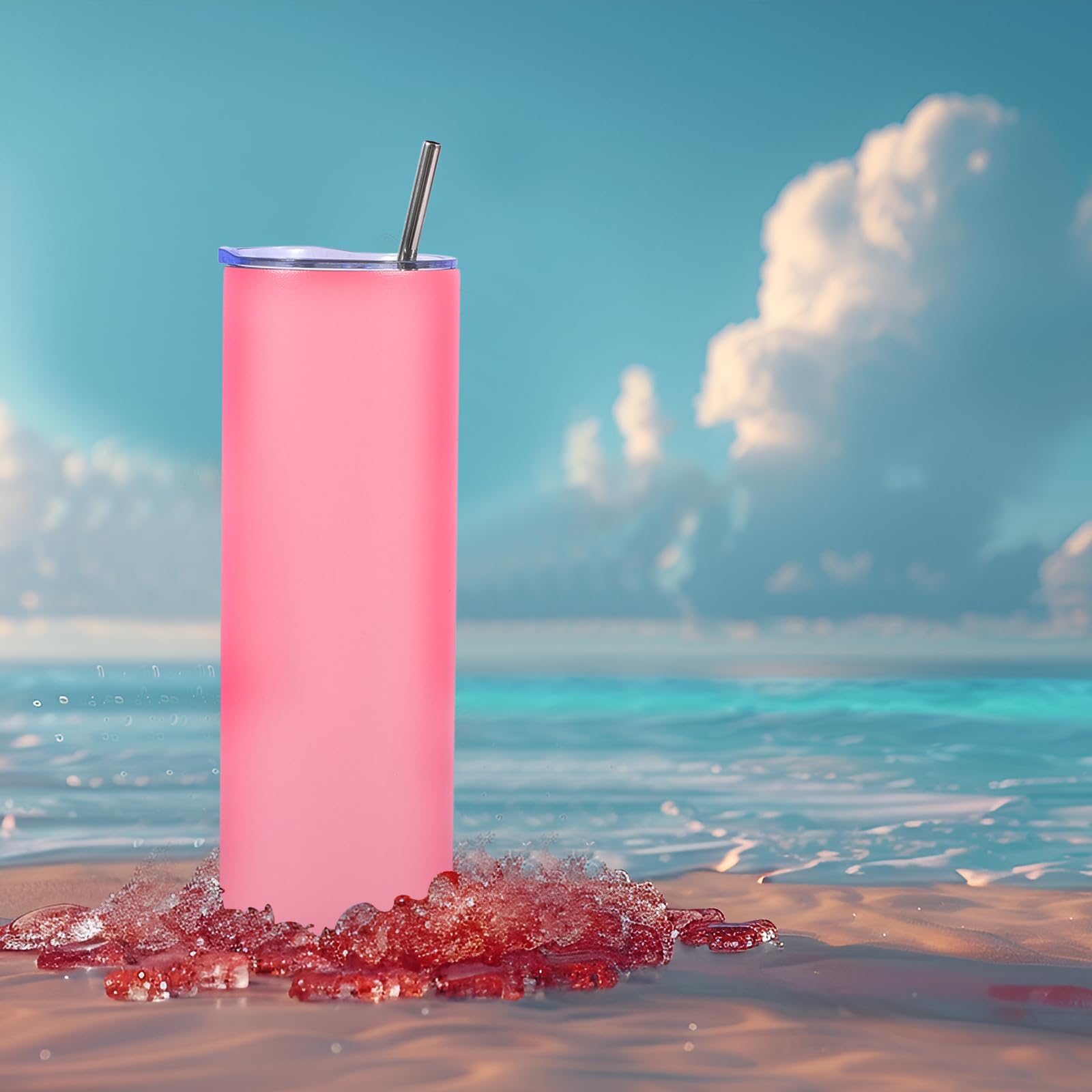 Dongni Skinny Tumbler with Lid 20 oz Stainless Steel Vacuum Insulated Double Wall Travel Coffee Water Tumblers Cup (Mix 12pack)