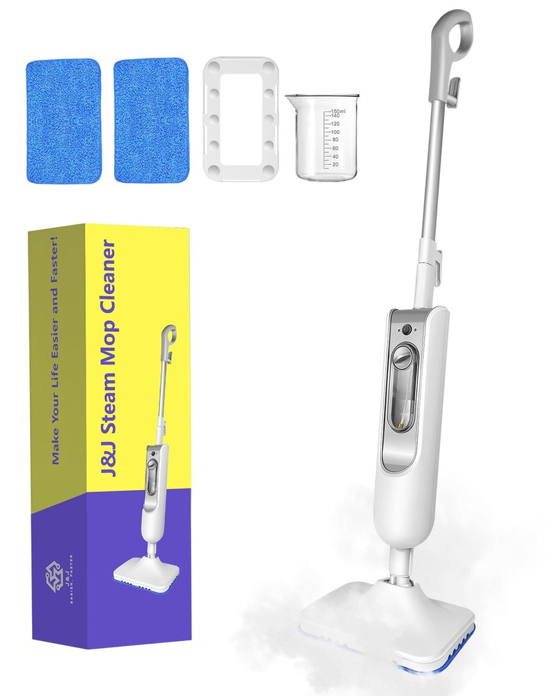 Steam Mop for Floor Cleaning, Effortless Ergonomic Design Floor Steamer for Hardwood and Tile, Adjustable Steam Modes, 1500W High Power, 16.4ft Cord, 400Ml XL Tank, 2 Washable Pad (1)