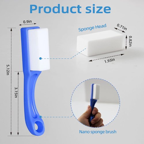 Magic Sponge | High Density Melamine Foam Eraser Set - 33 Refill Sponges & 2 Scrub Brushes for Kitchen & Bathroom Cleaning