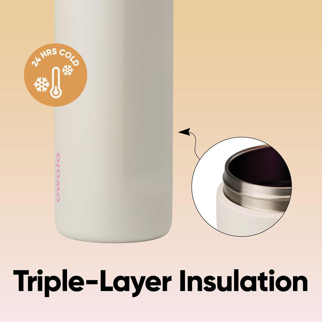 Owala FreeSip Insulated Stainless Steel Water Bottle - BPA-Free, 24 Oz, Perfect for Travel | Daybreak Color