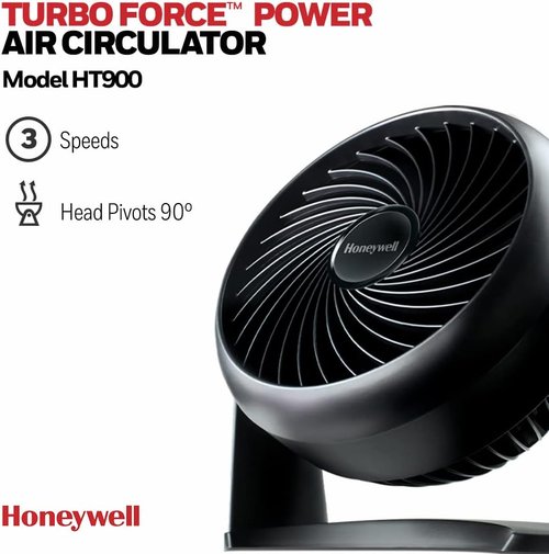 Honeywell HT900EV1 Turbo Fan - Powerful Air Circulation | Compact Design for Home & Office