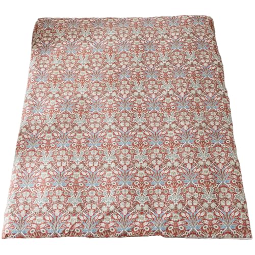 100% Cotton Futon Cover with Zipper – Soft & Machine Washable (Twin, Red Toned Flower)