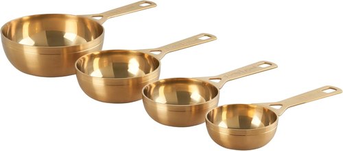 Le Creuset Measuring Cups - Gold Set of 4 (1, 1/2, 1/3, 1/4 Cups) for Precise Cooking Measurements