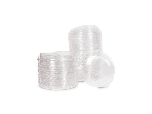Strawless Plastic Lids, 98mm Diameter, Fits 12-24 Oz Cups, Crystal Clear PET Plastic Sip Lids, 1000/Carton