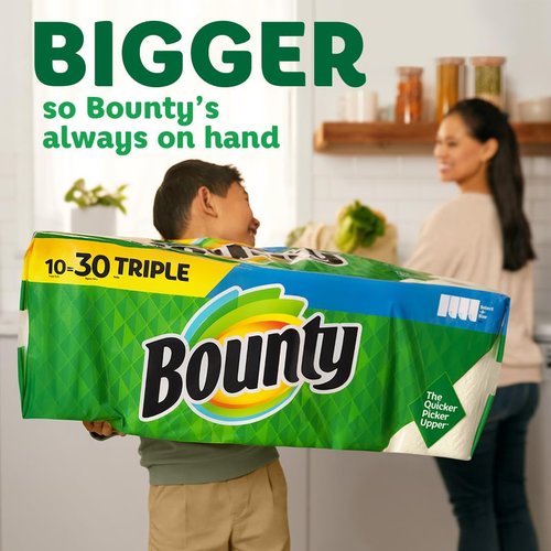 Bounty Select-A-Size Paper Towels - 8 Triple Rolls, 135 Sheets Each, Ultra Absorbent White