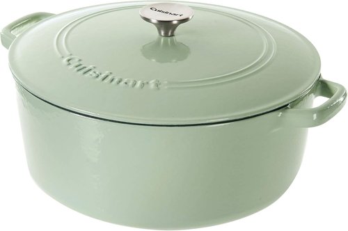 Cuisinart Enameled Cast Iron Round Casserole - Mint Green, 7-Quart | Classic Kitchen Essential