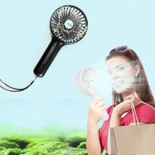 Miady Portable Handheld Fan - 5000mAh Mini USB Fan with 3 Speeds | 7-20 Hours Runtime for Travel & Office
