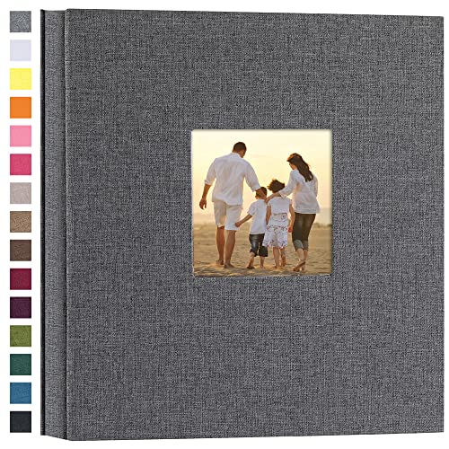 4x6 Photo Album 600 Pockets - Linen Hardcover Memory Book with Window