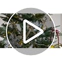 FESTGLOX Gold Metal Christmas Tree Bow Ornaments Set - Tree Topper Decoration