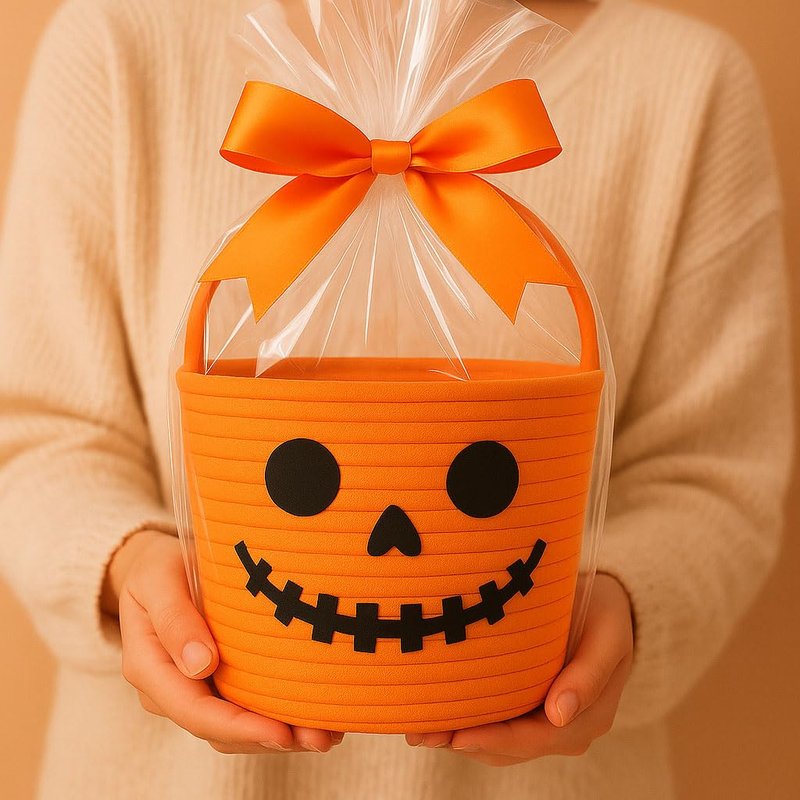 SIAHFNW Halloween Basket, Halloween Bucket, Trick or Treat Basket, Pumpkin Candy Bucket, Boo Spooky Baskets, Jack O Lantern Bags, Gift Baskets for Party Decorations